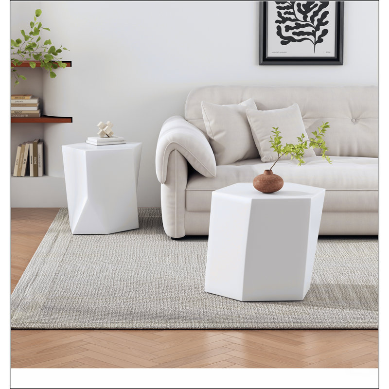 ENSEMBLE DE TABLE À CAFÉ MODERNE MGO, Blanc