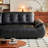 Italian Retro Black Sofa