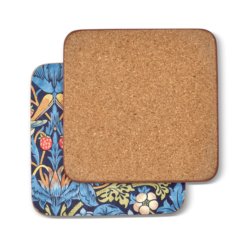 Sous-verres à fraise Pimpernel Morris & Co 4 po x 4 po, Bleu