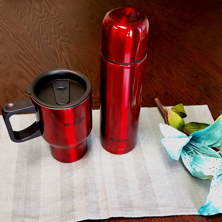 GrandTies Insulated Coffee Mug with Handle - Sliding Lid 16 oz Mug NEW IN  BOX