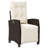 Vidaxl Patio Dining Set With Cushions Poly Rattan, Square Table-124241357-124241361-124241369