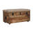 Beige Buffalo Hide Leather Storage Trunk