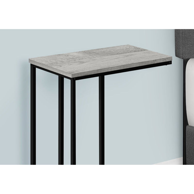 Table de chambre contemporaine - Gris et moderne, d'appoint en métal pour le salon