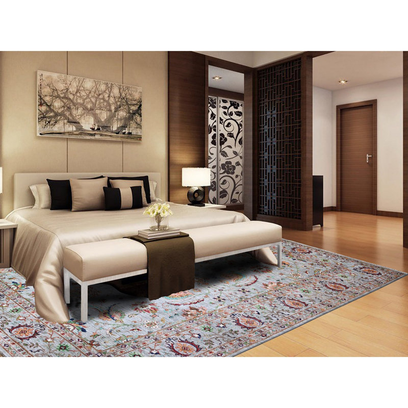 Tapis oriental noué à la main 8 pi 9 po x 11 pi 10 po Sultani Tebraz 39F774D42FCB4FEB9184210E35B23B97