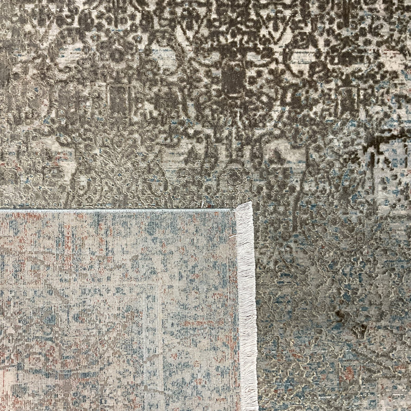 Williston Forge Turkish Modern Erased Design Wool & Silk Rug