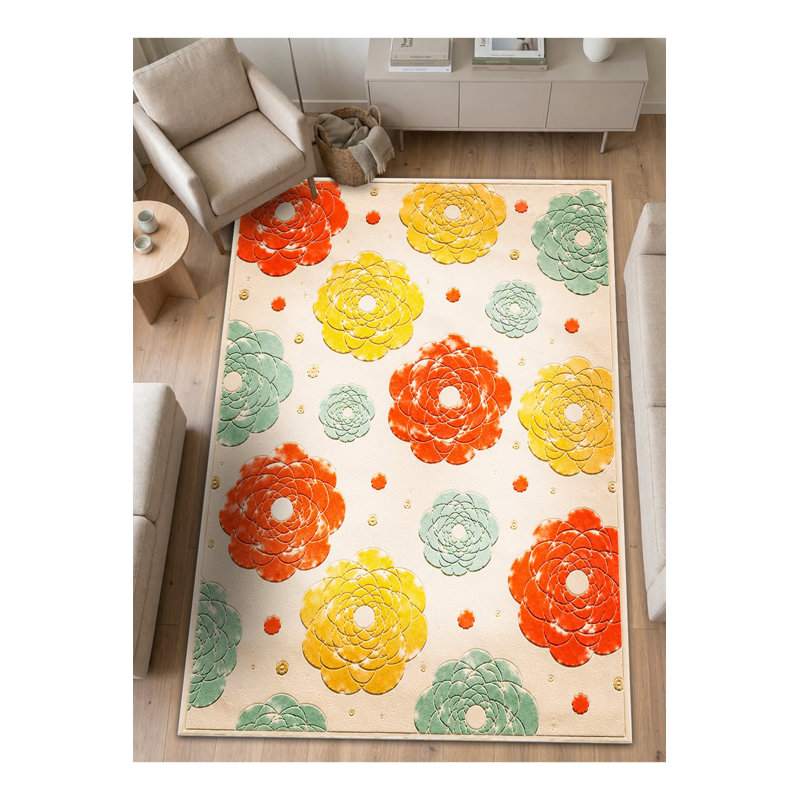 Tapis tissé à la crème Mosso, 3'3" x 4'11"