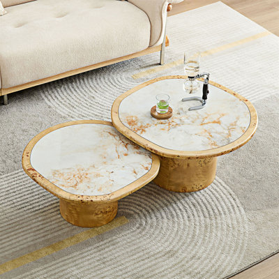 Ensemble de 2 tables basses en bois
