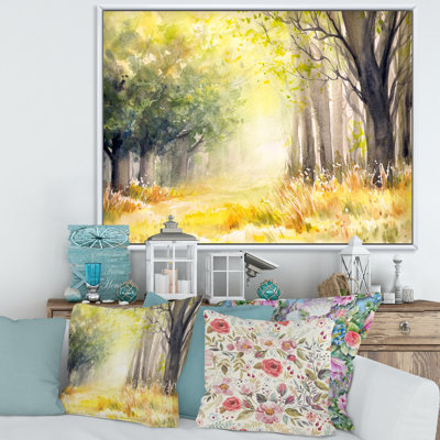 «Bright Sunshine Through The Forest Trees IV», reproduction sur toile flottante