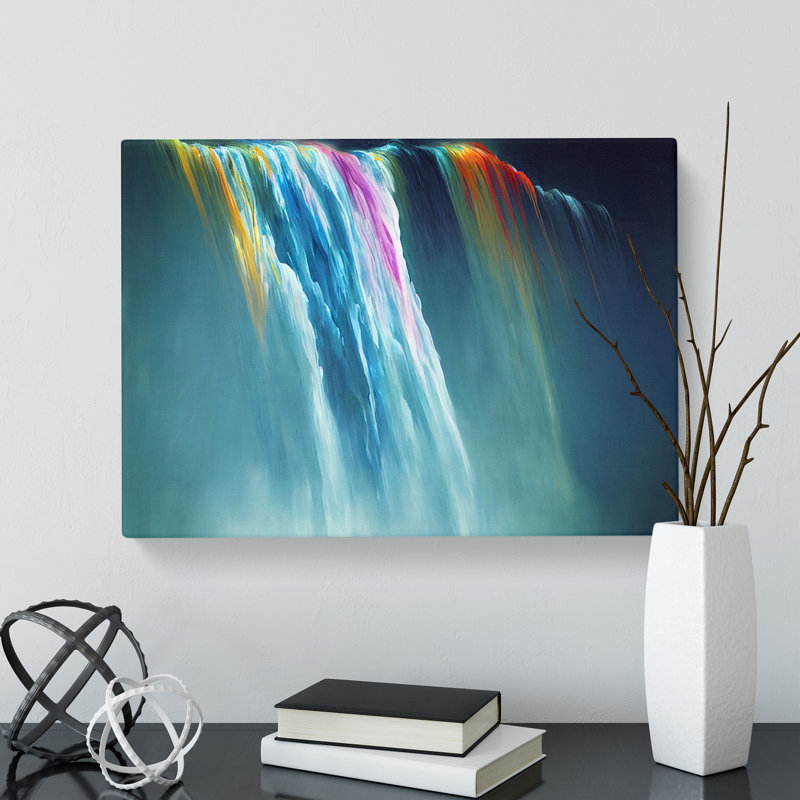 Dripping Waterfall Vol.3 - Wrapped Canvas Painting, 35cm H x 50cm W x 3cm D