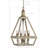 Arlien 4 - Light Unique Geometric Chandelier with Wood Accents