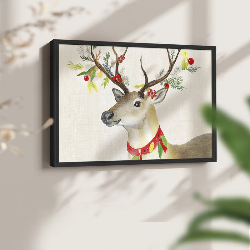 Chirstmas Art-XLIX -Framed Print - Restickable, H 8 po x l 10 po, Noir, noir, noir, noir