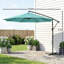 Grand parasol réglable pour terrasse, polyester bleu ciel, abat-jour d'extérieur moderne