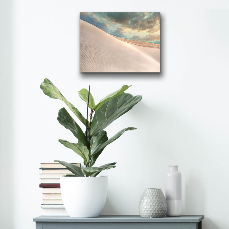 «Tranquil White Sands» par Mark A Paulda, verre acrylique Wal Art, H 12 po x l 16 po x P 0,13 po