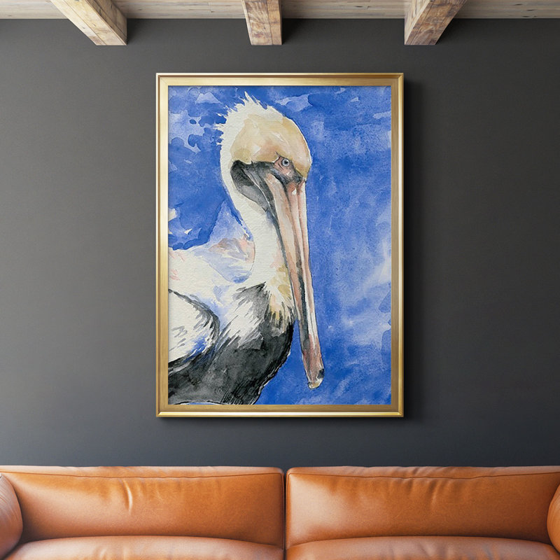 " Pelican Pool I ", Gold, 42.5" H x 30.5" W x 1" D