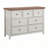 Jevonne  Dresser With 7 Drawers, Metal Handles And Wood Grain Surface-1937981712