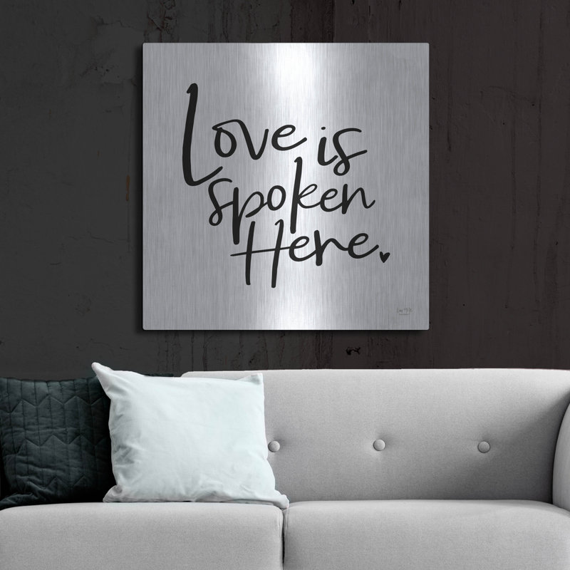 Art mural luxueux «Love is Spoken Here» par Lux + Me Designs, H 36 po x l 36 po