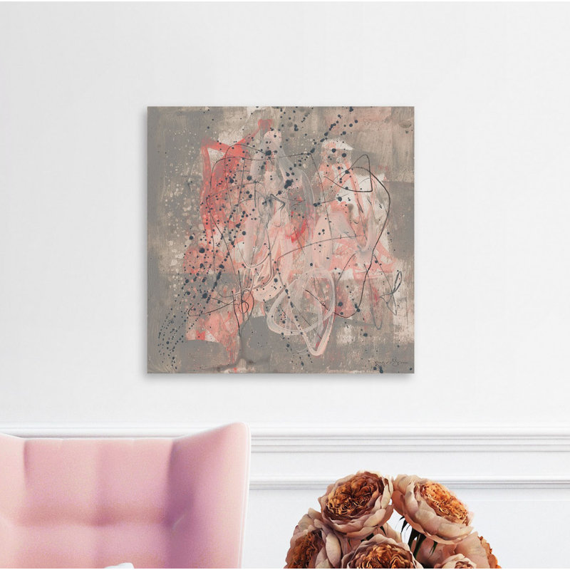 « rosé kinesis i », reproduction de peinture à l’acrylique, H 12 po x l 12 po x P 1,5 po, Toile tendue