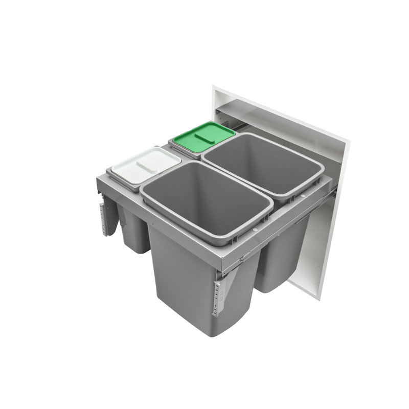 Poubelle rétractable en acier Rev-A-Shelf, H 18,81 po x l 22,13 po x P 21,65 po, 4