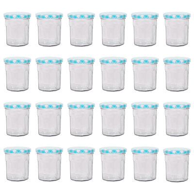 Argon Tableware Glass Jam Jars with Lids