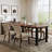 Modern 70.87" Rectangular Solid Wood Dining Table With Elegant Turned Legs