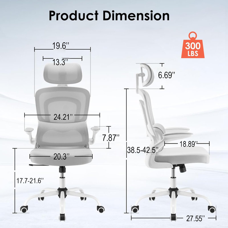 Chaise de bureau lombaire à dossier double