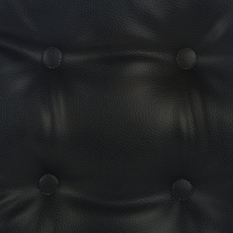 Non-Slip Faux Leather Barstool Seat Cushion, 14-Inches Round, Black