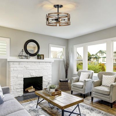 Plafonnier semi-encastré 2 lumières 13 po