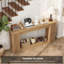 Console cannelée en bois avec 2 rangements, table d'entrée rectangulaire de 71 pouces derrière le canapé-669959405