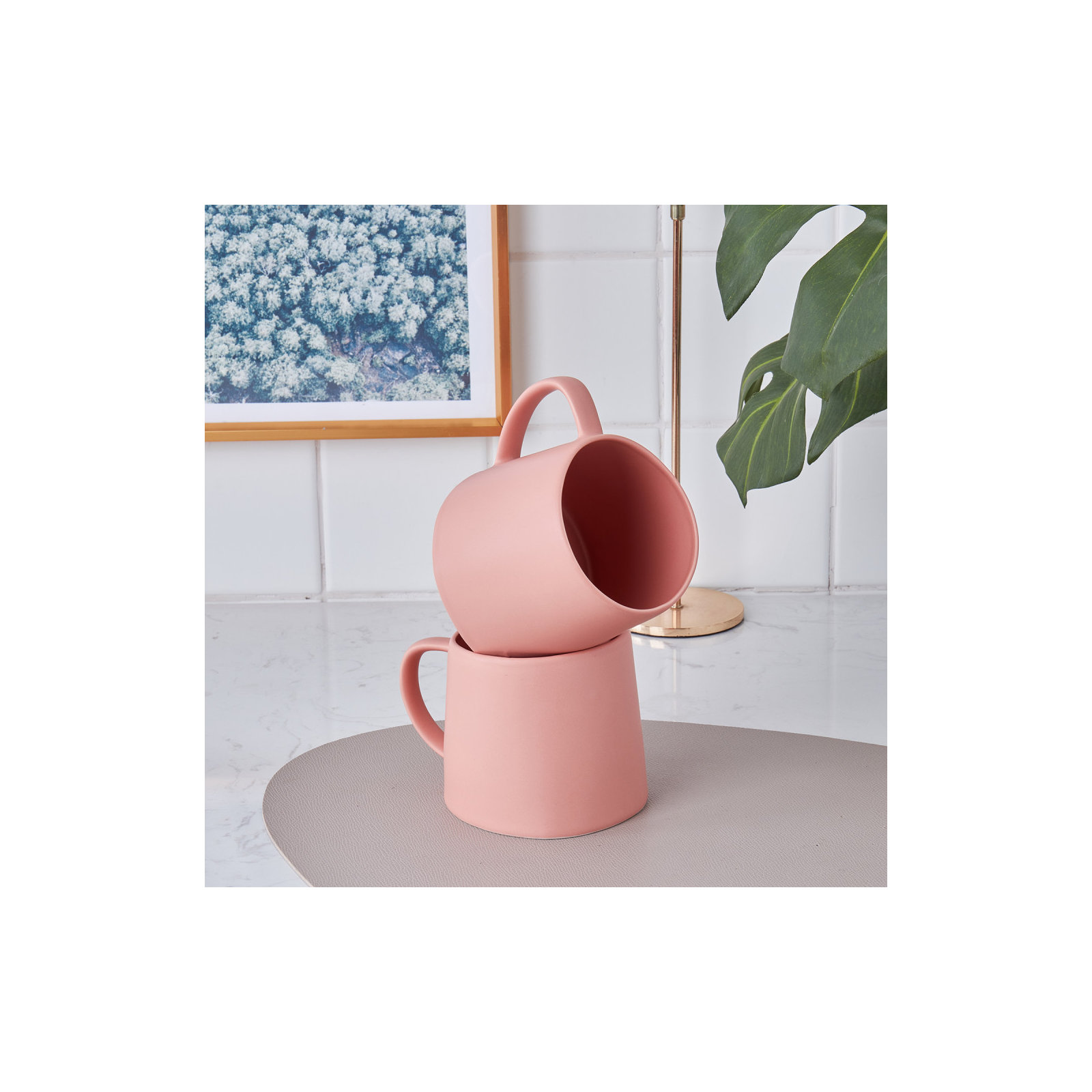 Stone Lain Delilah Mug Set Porcelain, Terracotta