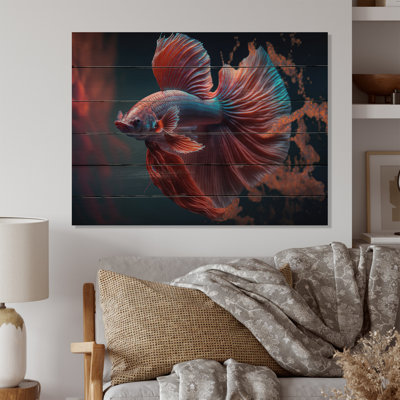 Sligo Magnificent Bettafish in Shades of Blue and Purple II - Print