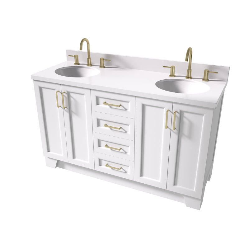 Franko 61'' W Double Vanity, White