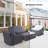 Donnie Acacia 4- Piece Outdoor Conversation Set Furniture Covers For Sofa Seating Group
