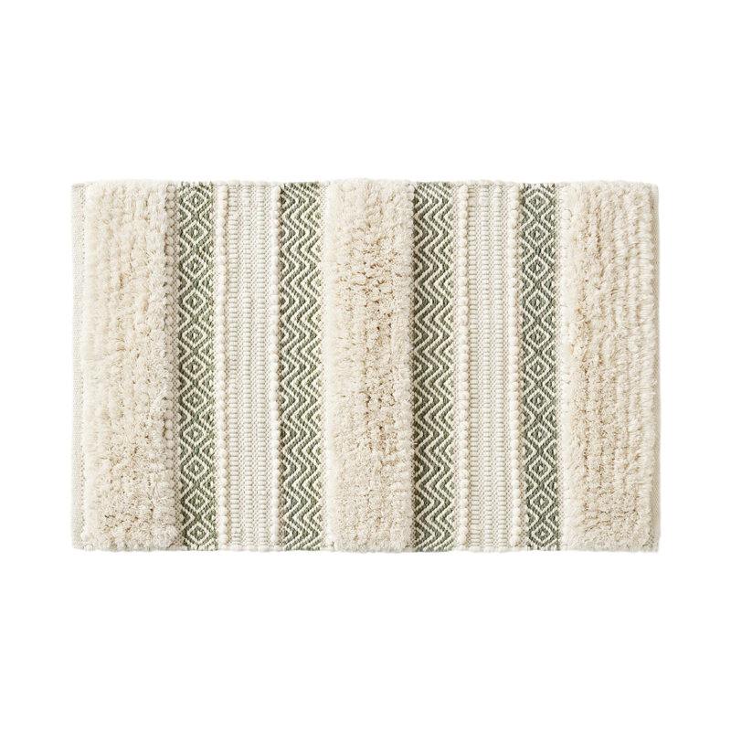 Tapis pour salle de bain Asher, L 32 po x l 20 po, Vert sauge