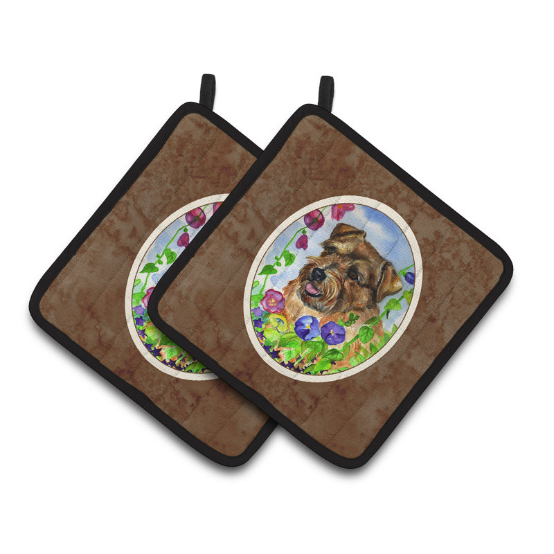 Caroline's Treasures Norfolk Terrier Polyester Potholder Set