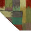 Tapis vert / rouge en laine noué à la main de conception unique 5 pi 8 po x 7 pi 1 po Jamaari