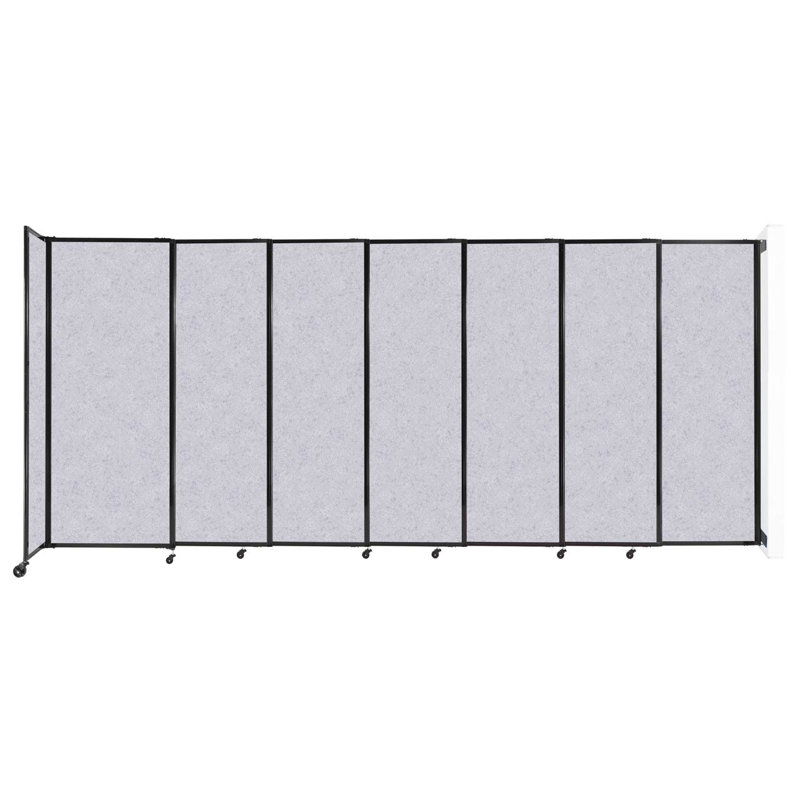 Cloison portative Soundsorb, H 82 po x l 186 po x P 26 po, Gris marbre