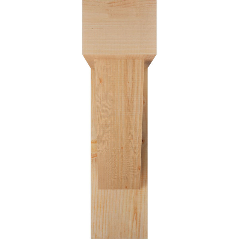 Traditional Block Bracket w/ Offset Brace, 28 x 28, 7 1/2"W Douglas Fir (Smooth)
