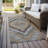 Machine Washable Indoor/Outdoor Xhevrie Khaki Rug-599880583
