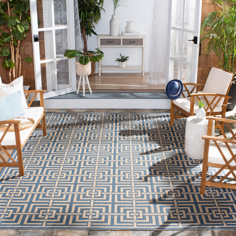 Carovella Performance Geometric Indoor/Outdoor Area Rug, Rectangle 4' x 6'
