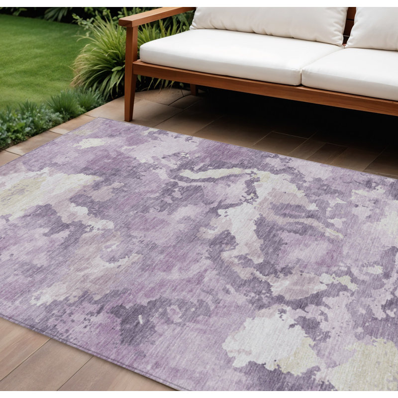 Tapis extérieur lavable et lilas 8 'X 10'