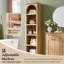 Armoire de salle de bain arquée haute de 76 po à 5 niveaux Ahart-1994044642-1988486826