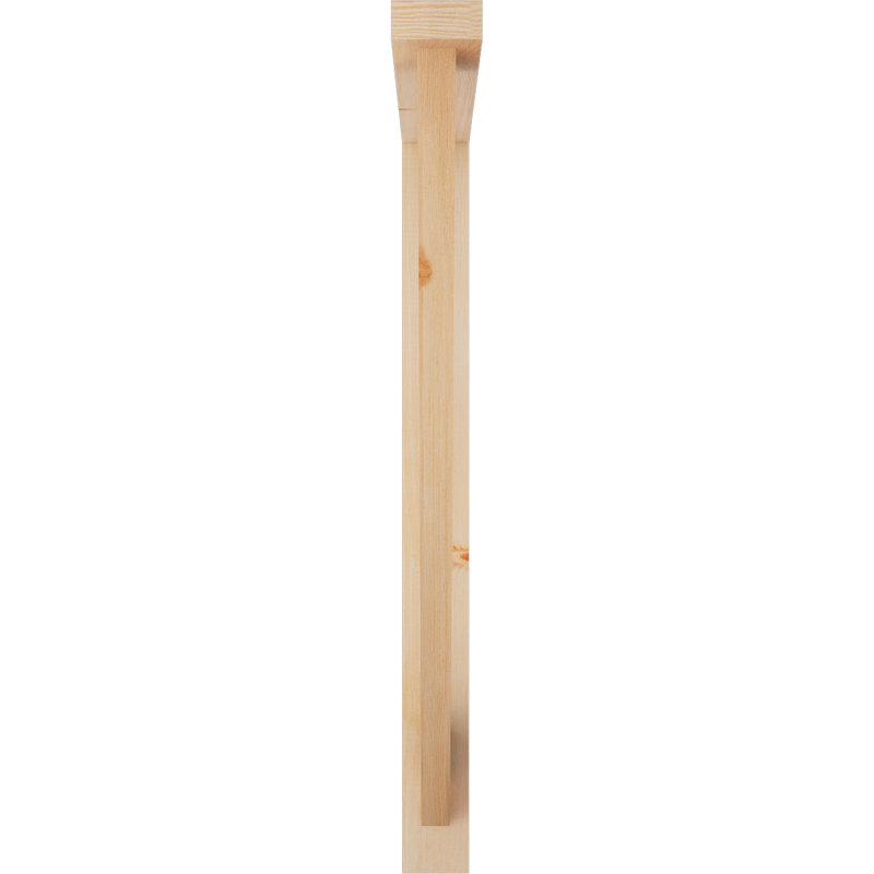 Traditional Block Bracket w/ Offset Brace, 40 x 40, 3 1/2"W Douglas Fir (Smooth)