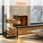 Log Holder with Hooks and Fireplace Tools