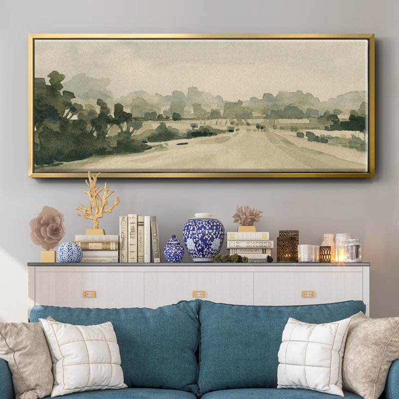 Rural Roads I- Framed Canvas