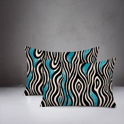 Franki Zebra Print Indoor/Outdoor Reversible Pillow