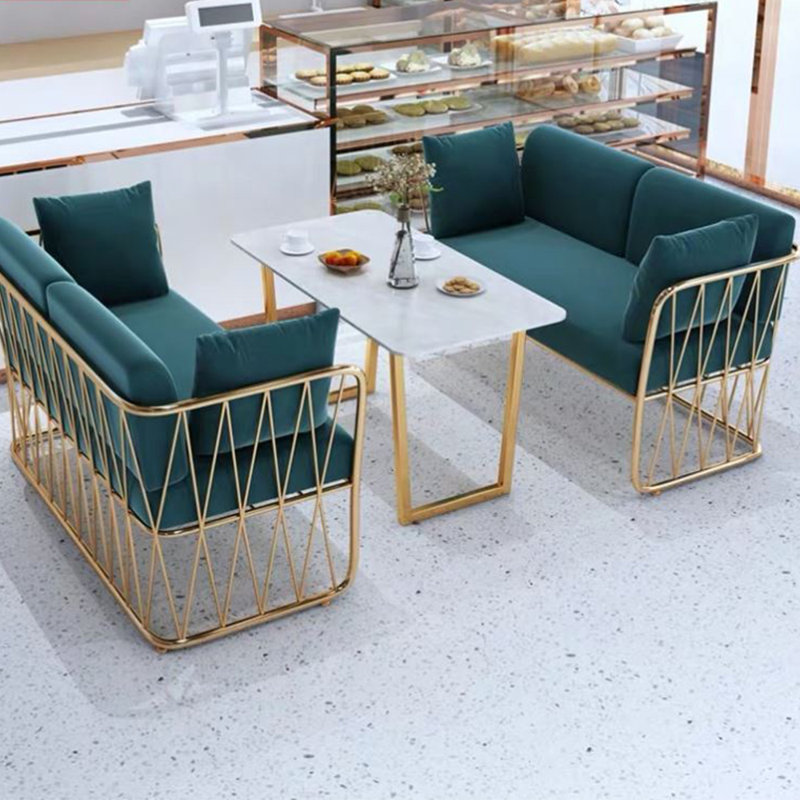 Banc rembourré en mélange de polyester Simple Light Luxury, Vert foncé