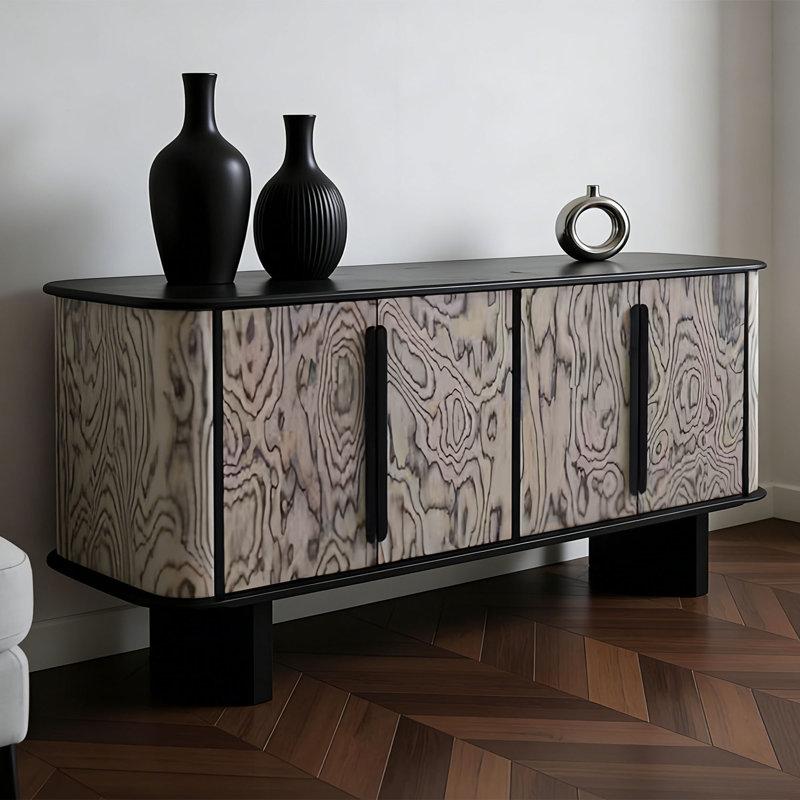 Buffet de rangement léger et luxueux, H 31,49 po x l 78,74 po x P 16,53 po