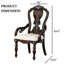 Chaise de salle à manger avec accoudoirs ornés de corbeaux 2 pièces de style traditionnel
