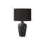 Lighting, lampe de table, h 24 po, céramique noire, abat-jour noir, contemporain