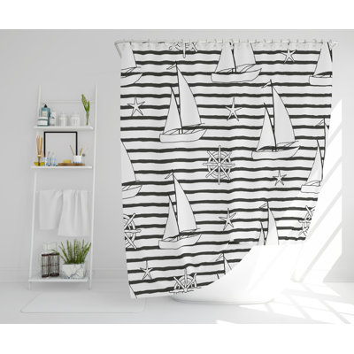 Nadia Polyester Shower Curtain Set